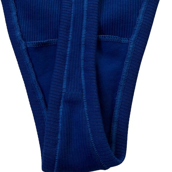 SKIMS Cotton Rib Thong Cobalt 3X - Picture 7 of 11